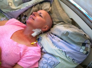 Laying very still ready for it to come out.